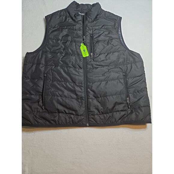 Free Country Quilted UL Puffer Vest Men XXL Black Synthetic Hike Camp Fish Trail - Picture 6 of 10